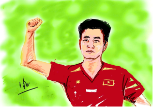 Nhà báo tường thuật tứ kết U23 Việt Nam vs U23 UAE bằng tranh vẽ